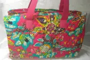 Vera Bradley TRIPLE COMPARTMENT TRAVEL BAG, RUMBA Pattern, CO Compliant RED NWT