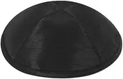 [Zion Judaica Ltd] Zion Judaica Deluxe Raw Silk Kippot for Affairs or Everyday Use Single or Bulk Orders - Optional Custom Imprinting Inside for Any Affair (1PC, Black)