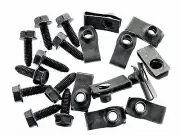 For Nissan Truck Bolts & U-nut Clips- M8-1.25 x 25mm- 13mm Hex- 20pcs 10ea- #156 (for: Nissan)