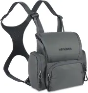 Binocular Harness Chest Pack, Hunting Bino Harness with Rangefinder Pouch & Bino