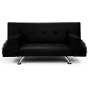 Brooklyn Sofa Bed Faux Leather Lounge Couch Futon Furniture Adjustable Suite Bk