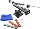 Ruixin Pro Kitchen Knife Sharpeners, Fixed-Angle with 4 Sharpening Stones for Ki