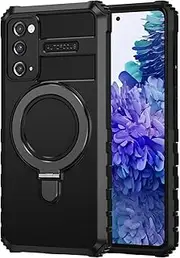 THMEIRA Compatible with Samsung Galaxy S20 FE Magnetic Case with Ring Kickstand [Compatible with MagSafe] Military Grade Heavy Duty Case for Samsung S20 FE 6.5'' (Not Fit S20), Black