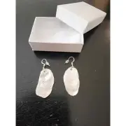 Handmade Flat Polished Shell Earrings