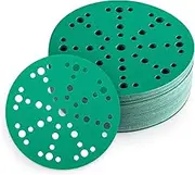 Husbra Enetics 6-Inch Abrasive Sanding Discs 50 Pack 220 Grit Sandpaper, 49-Hole Hook and Loop Film Backing Sanding Discs Compatible with Festool Sanders