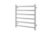AQUAPERLA 6-Bar Heated Towel Rail - Round Bars - Chrome (W600mm x H620mm)