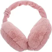 [Generic] 1pc Foldable Ear Muffs Noise Protection Bunny Warmers Blackout Sleep Men Headband Warm Ear Warmer Outdoor Earmuff Headphones Ear Muffs Bands Plush Pink