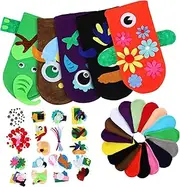 CHICAMPERA 1Set Cartoon Animal Hand Puppet Making Kit DIY Felt Craft Accessories for Role Play Easy to Use Vibrant Colors for Beginners