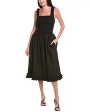 GANNI Poplin Midi Dress