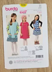 Burda Sewing Pattern 9380 Girls Dress Size US 5-10