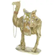 RESIN CAMEL FIGURINE GOLD DESERT ANIMAL FIGURINES SMALL STATUES STANDING CAMEL D