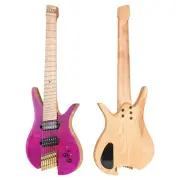 Batking Electric Headless 8 Stringed Multiscale Guitar luminous Inlays Purple