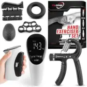 Grip Strength Tester & Grip Strength Trainer Kit, Hand Grip Dynamometer