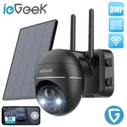 ieGeek 360° PTZ WIFI Solar Battery Powered Security Camera Outdoor Wireless Dome