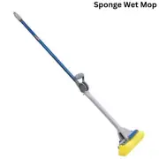 Quickie Roller Sponge Mop - Automatic Squeezing Action Built-in Scrubber 9" Mop