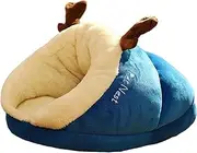 Generic Puffy Cat Cave, Dog Kennel for Indoor Use, Blue, L