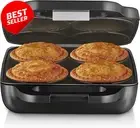 Electric Pie Maker 4Up Deep Fill Crispy Pies with Pastry Cutter,Recipe Book Gray