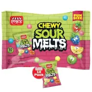 DOUzzle Chewy Sour Melts Candy 10ct – Fun Size, Wrapped Party Favors
