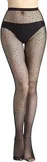 [FDHBDF] Women's Lace Leggings, Fashion Pattern Leggings, Sexy Black Lace Fishing Net Star Funky Striped Women's Stockings for Party Balls, black, One size