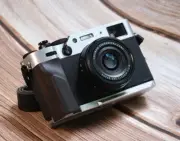 Handmade Wood L Hand Grip with Alloy Baseplate for Fujifilm X100V X-100V Camera