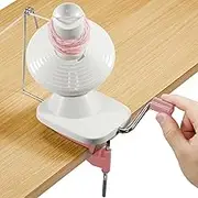 Yarn Ball Winder with Handle, Lightweight Home Yarn Winder, Low Noise Wool Winder with Scissors, Non Slip ABS Yarn Winder for Knitting Enthusiast