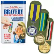 Trophy Bravery Award Bandages in Cute Collectible Tin - Band-Aids Archie McPhee