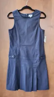 Girl's ~OLD NAVY~ Navy Blue Jumper School Uniform Pleated Dress Size 16 ~NWT~