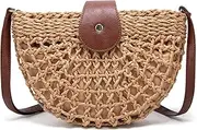 [Epsion] Crossbody Purses for Women, Tassel Straw Handbag Vintage Handwoven Bag Summer Beach Bag