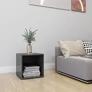 TV Cabinet High Gloss Grey 37x35x37 cm Engineered Wood,TV mounts & TV Units 6.82KG-805522