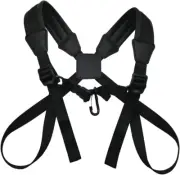 Saxophone Strap Professional Shoulder Harness Leather Padded for Alto Tenor Bari