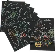 Vaguelly DIY Scratch Painting Paper Set Creative Boys and Girls Toy for Family Activities Imaginative Play