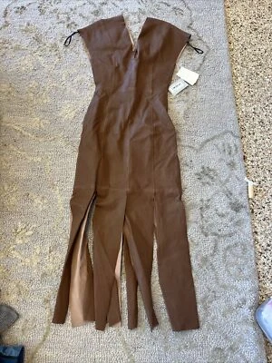 By Malene Birger Alondra Leather Dress Maxi Dress Size 36 MSRP $2500