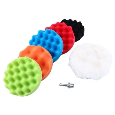 Hot New 7Pcs 4 Sponge Polishing Waxing Buffing Pads Kit Polisher M10 Drill