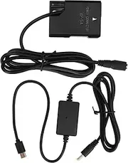 Nutriess DC Coupler Dummy Battery Power Adapter Kit EN EL14 Dummy Battery EP 5A Power Adapter for ni kon D5600 D3300 D3500 D5100 D5500 D3100 D3200 Camera with Type C Power Adapter