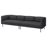 LILLEHEM 4-seat modular sofa, Gunnared/dark grey metal