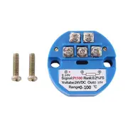 PT100 Type to 0-10V 0-100 Degree RTD Input 0-10 a Output DC24V Thermal Resistance Temperature Transmitter Blue