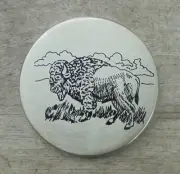 "BUFFALO" snuff can lid-NEW/UNUSED C260