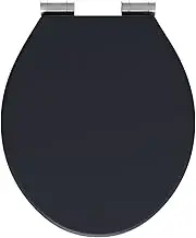 Go Bathrooms Toilet Seat Universal Matt Black Soft Close Easy to Clean Quick Installation Toilet Seat with Comfortable Durable Design Seat Black