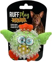 Ruff Play Spiky Squeaky Bird Green Dog Toy – Spiky Squeaky Bird Dog Toy – Colourful, Textured & Engaging for Chewers and Fetch Lovers