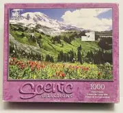 MB 1000 Piece Mount Rainier National Park Jigsaw Puzzle VTG Sealed 18x24 Hasbro.