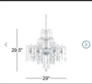 Vienna full spectrum Rain 28 Wide 6 Light crystal