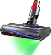 Quick-Release Motorhead Cleaner Replacement for Dyson V7 V8 V10 V11 V12 V15 with Green LED Dust Detection Lights, Direct Drive Head for Hardwood Floor, Carpets and Tile Floor with Anti-Tangle Roller