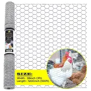 Galvanized Poultry Net - 36in X 100 FT Fencing | Chicken Wire 1" Hole SIMBASTEEL