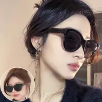 在飛比找PChome24h購物優惠-seoul show首爾秀 愛心小貓眼太陽眼鏡UV400墨鏡