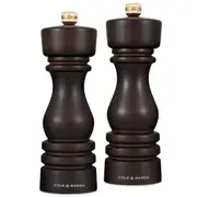 Cole & Mason London Salt and Pepper Mill Gift Set - Chocolate Wood - 18cm