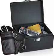 Faraday Box Key Fob Protector for Car Keys with 2 Faraday Bags Signal Blocking