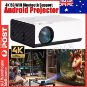 5G WiFi 4K 1080P Support Bluetooth Android Projector Outdoor Home Cinema HDMI AV