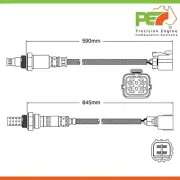 2x OEM Pre + Post Oxygen Sensors For Subaru Liberty / Outback BL / BP (B13) 2.0L