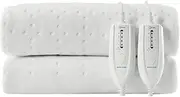 RHEIN HOME Dual Control Washable Electric Blanket Queen Size | Fitted Heated Underblanket with Overheat Protection | Electric Bed Warmer with 4 Heat Settings 10h Auto Off (152 x 203cm)