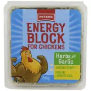 Peters Energy Block Herb & Garlic 280gm 6 Pack Chicken Food Feed Poultry Farm